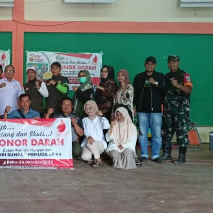 Aksi Donor Darah Karang Taruna Desa dalam Menyambut Hari Sumpah Pemuda